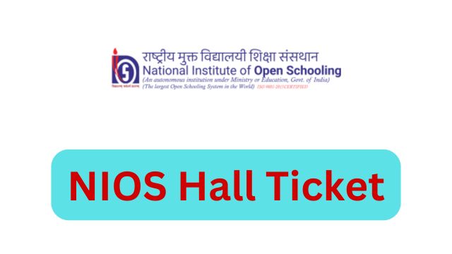 NIOS Hall Ticket